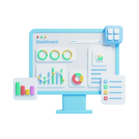 Web Page Analysis Optimization Icon Illustration Or Web Page Analysis Graph Illustration 3D Icon
