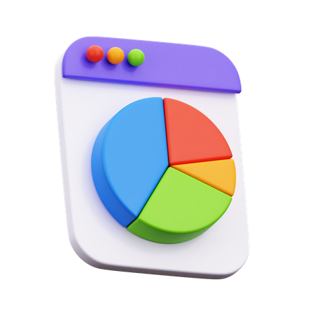 Online Analytics Graph  3D Icon