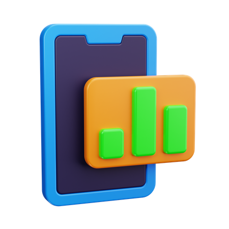 Online Anlysis Graph  3D Icon