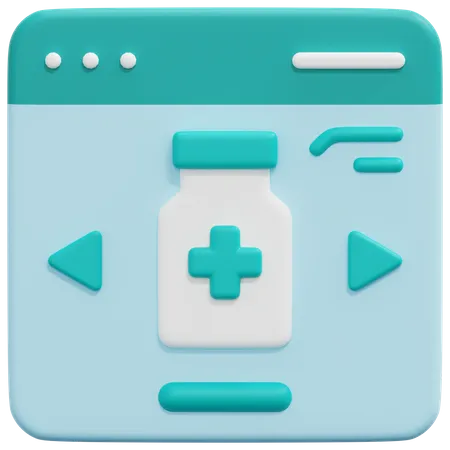 Online-Apotheke  3D Icon