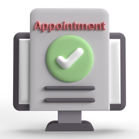 Online Appointment  3D Icon