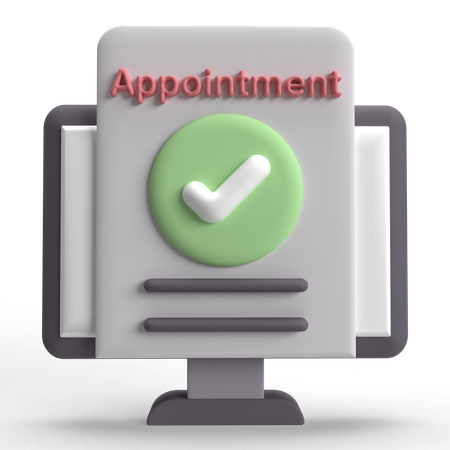 Online Appointment  3D Icon