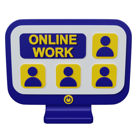 Online-Arbeit  3D Icon