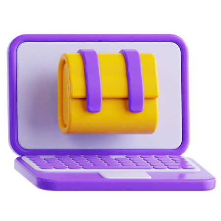 Online-Arbeit  3D Icon