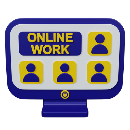 Online-Arbeit  3D Icon