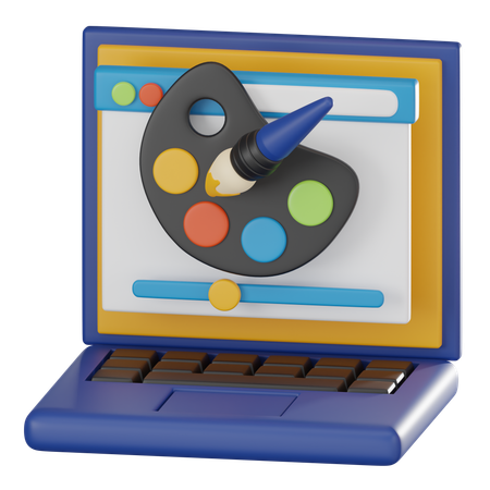 Online Art Teaching  3D Icon