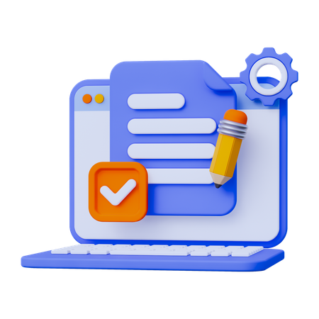 Online Assignments  3D Icon