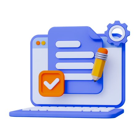 Online Assignments  3D Icon