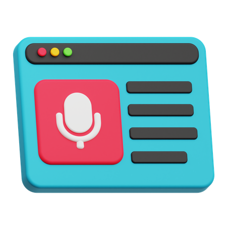 Online-Audio  3D Icon