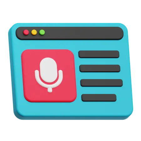 Online-Audio  3D Icon