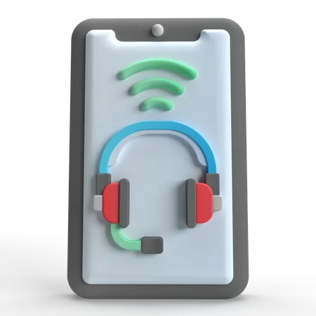 Online Audio  3D Icon