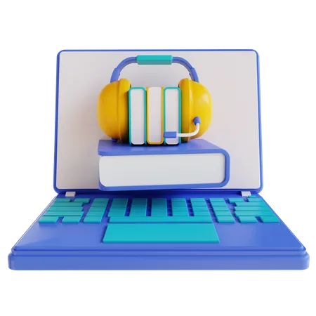 Online Audio Book 3D Icon