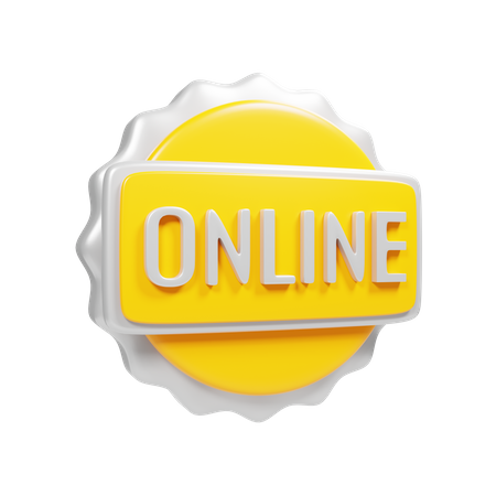 Online Badge  3D Icon