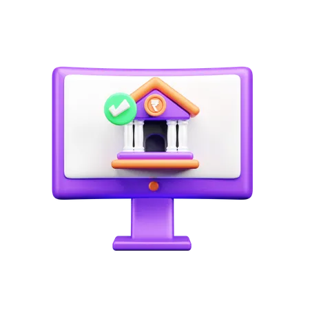 Online-Banking  3D Icon