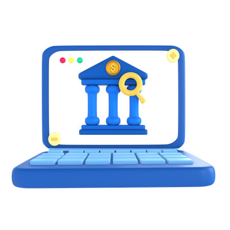 Online Bank  3D Icon