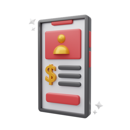 Online Bank Account  3D Icon