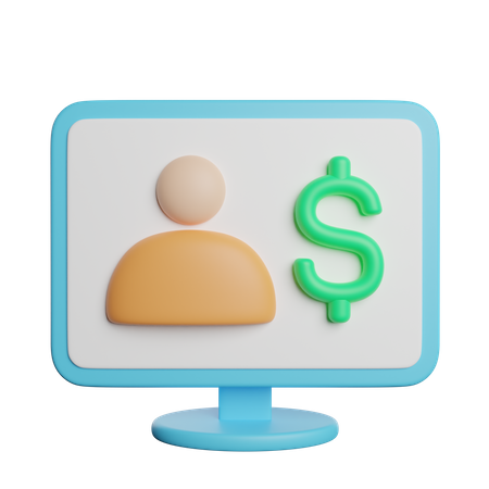 Online Bank Account  3D Icon