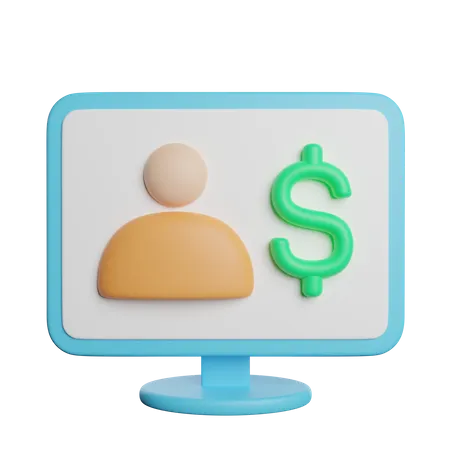 Online Bank Account  3D Icon