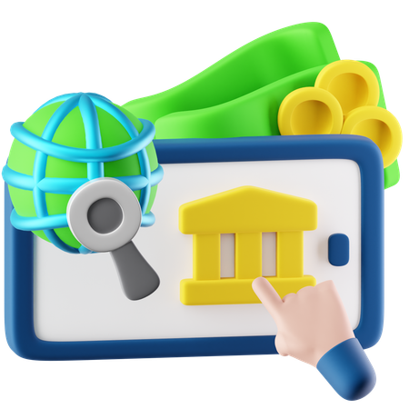 Online Banking  3D Icon