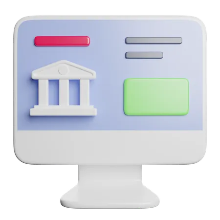Online Banking Money 3D Icon