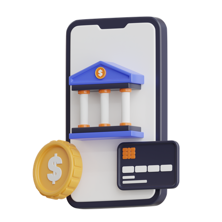 Online Banking  3D Icon