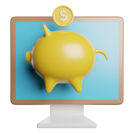 Online Banking  3D Icon