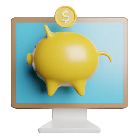 Online Banking  3D Icon