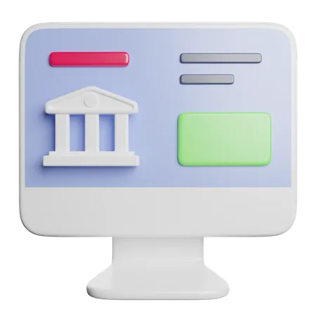 Online Banking  3D Icon