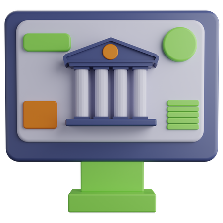 Online Banking  3D Icon