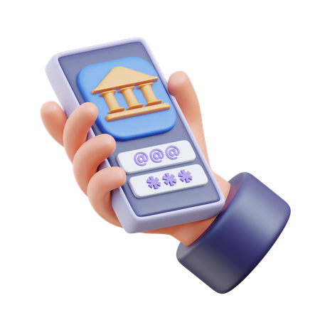 Online Banking  3D Icon