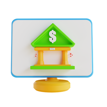 Online Banking  3D Illustration