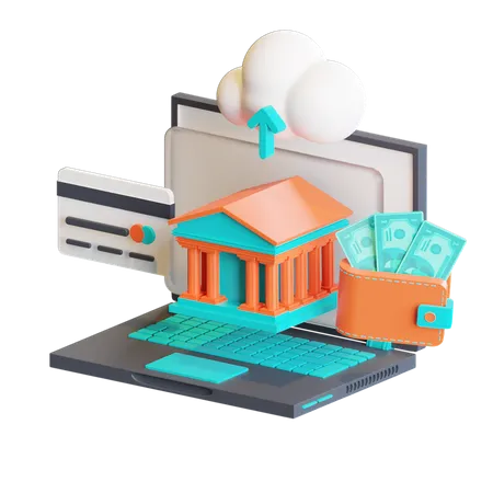 Online-Banking  3D Icon