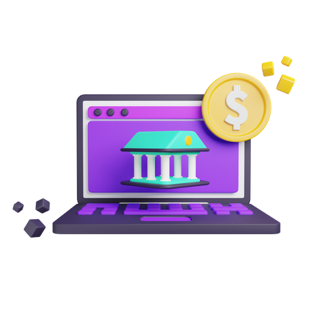 Online Banking 3D Illustration