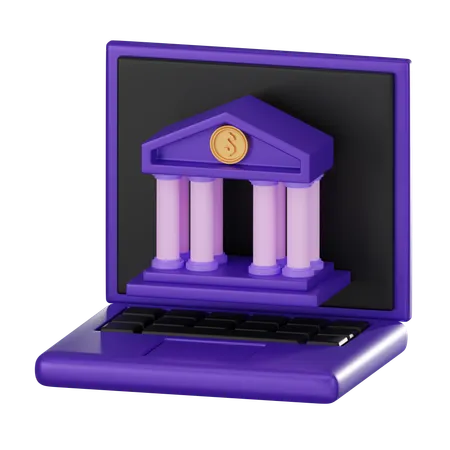 Online Banking Icon Digital Payments And Financial Innovation 3 D Render Illustration 3D Icon