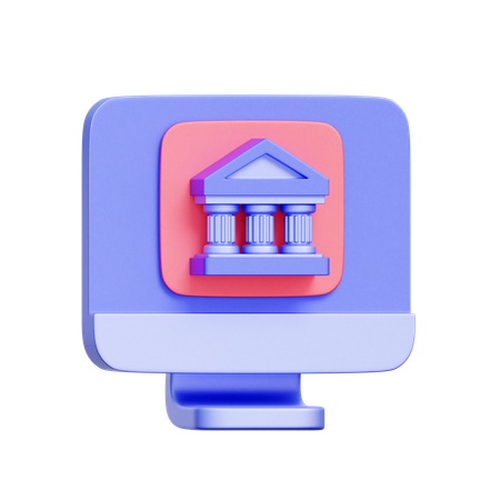Online Banking Dashboard  3D Icon