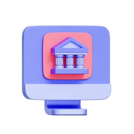 Online Banking Dashboard  3D Icon