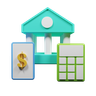 online banking 3d logo