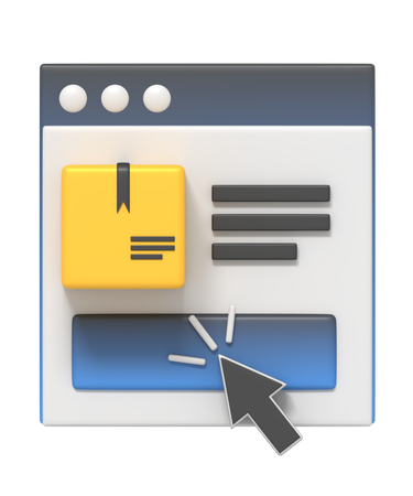 Online-Bestellung Lieferung  3D Icon