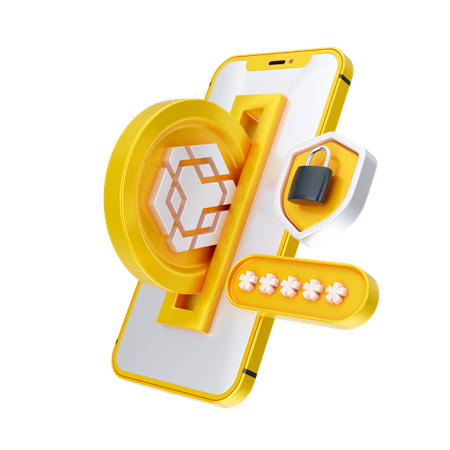 Online Bianance Security  3D Icon