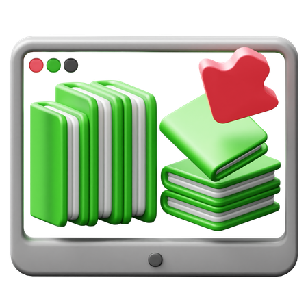 Online-Bibliothek  3D Icon