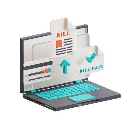 Online bill  3D Icon