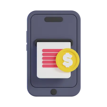 Online Bill  3D Icon