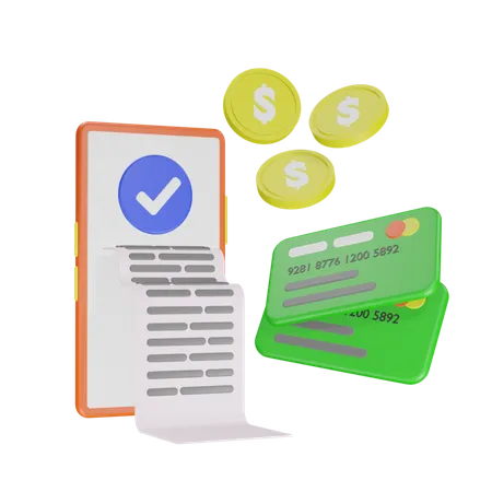 Online Bill Payment  3D Icon