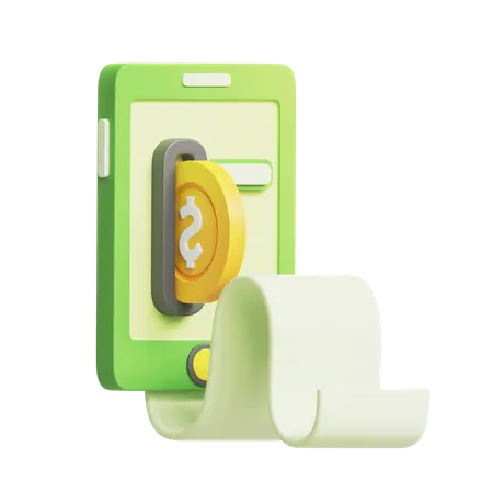 Online Bill Payment  3D Icon