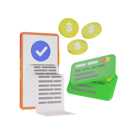 Online Bill Payment 3D Icon