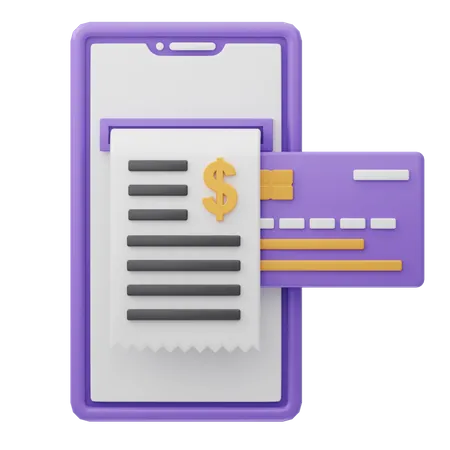 Online Bill Payment  3D Icon