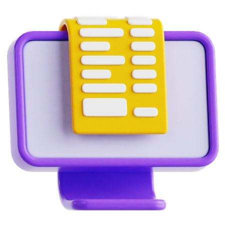 Online Billing  3D Icon