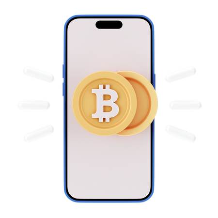 Online Bitcoin  3D Icon