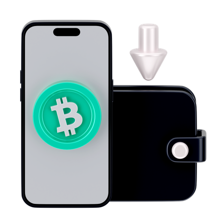 Online Bitcoin  3D Icon