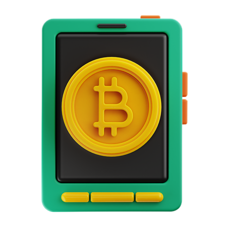 Online Bitcoin  3D Icon